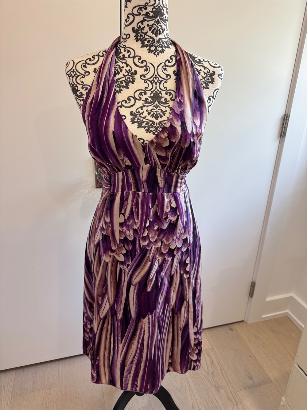 Le Chateau Silk Feather Dress